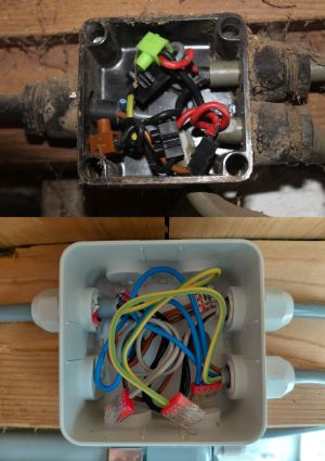 Kabeldoos oud en nieuw...