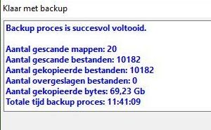 Even een backup maken